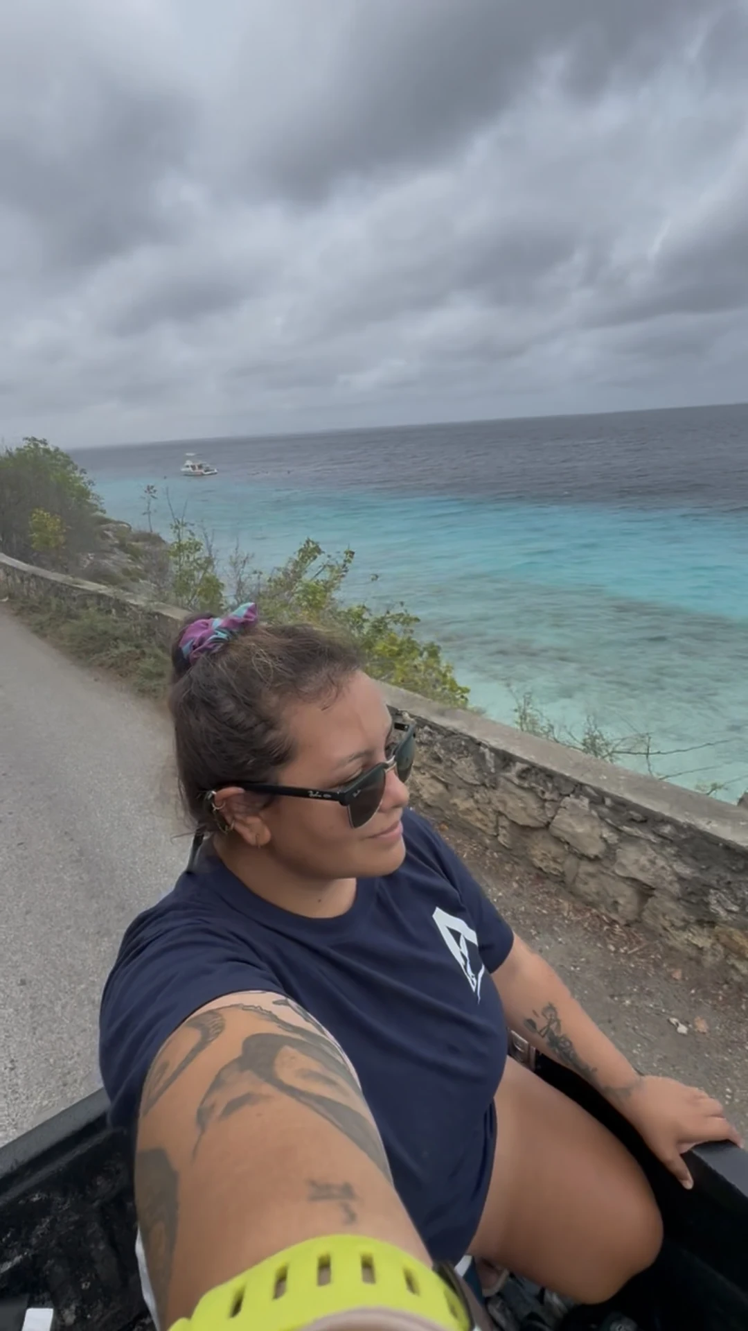 Traveler by the sea